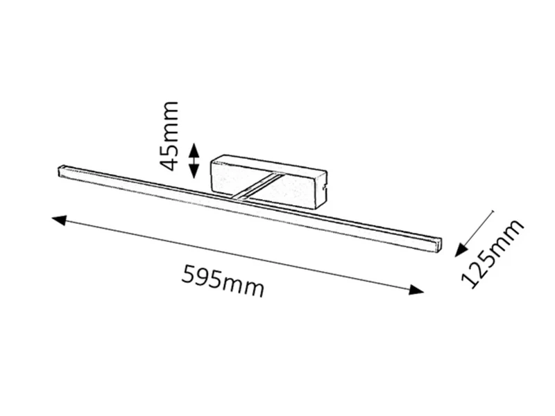 Picture slim – LED picture lighting in chrome, 595mm, 12W, 4000K