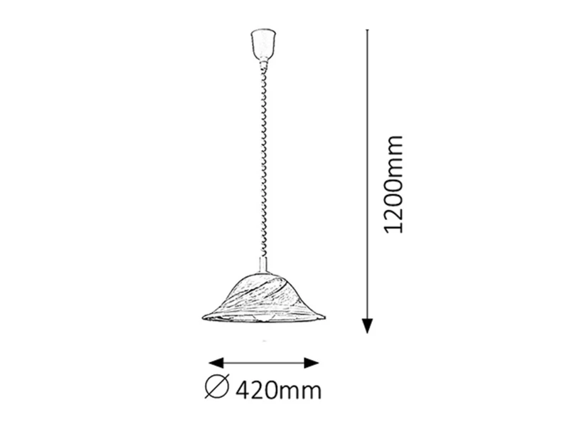 Alabastro – pendant with tobacco alabaster glass, Ø420mm, 1×E27, IP20