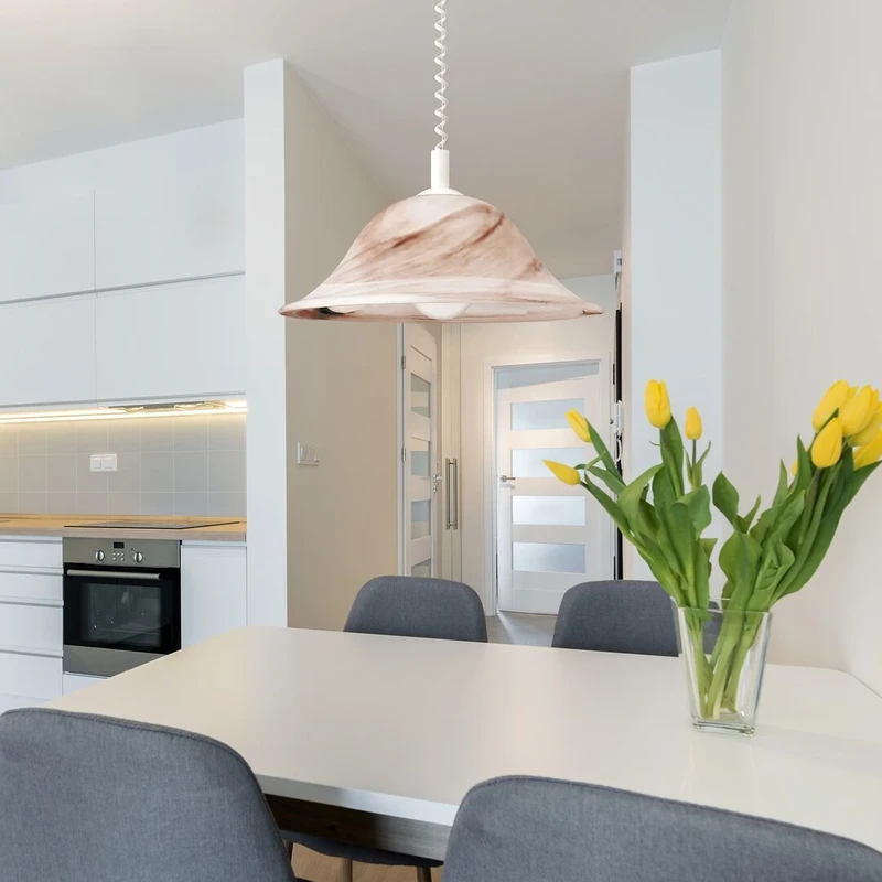 Alabastro – pendant with tobacco alabaster glass, Ø420mm, 1×E27, IP20