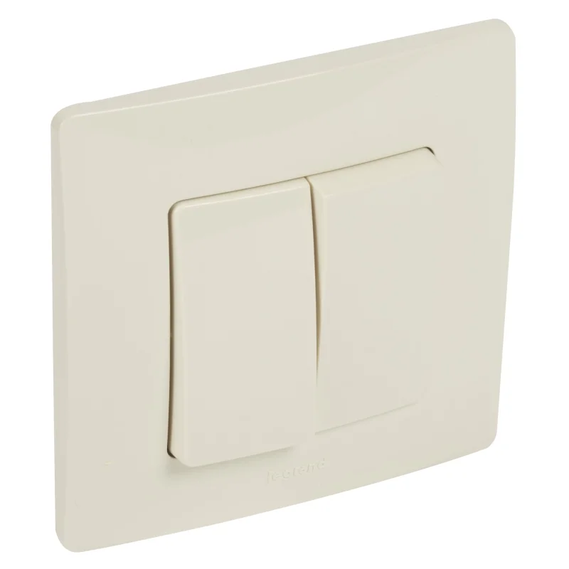 Legrand Ключ сериен с рамка 10A 250V Крем /блистер/ - Legrand Niloe 396421