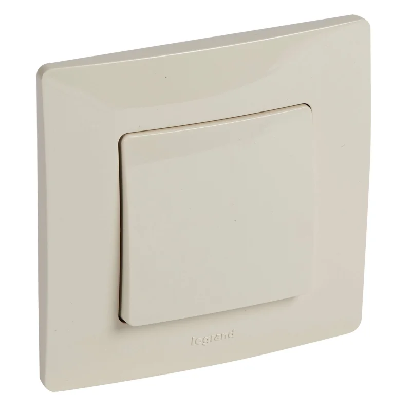 Legrand Ключ еднополюсен с рамка 10A 250V Крем /блистер/ - Legrand Niloe 396427