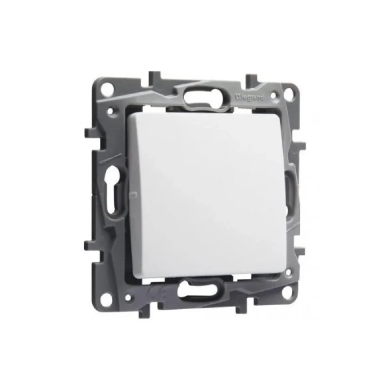 Legrand Бутон еднополюсен без рамка 6A 250V Бял /блистер/ ДО ИЗЧЕРПВАНЕ - Legrand Niloe 396705