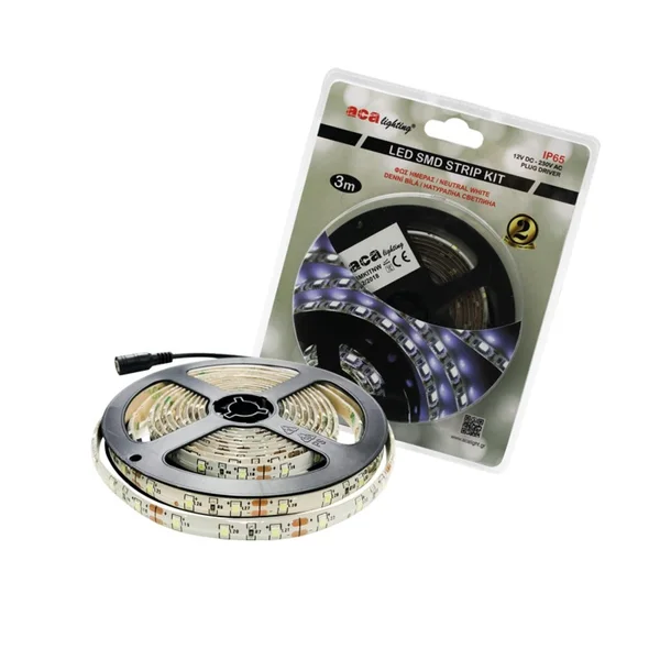 LED Strip Kits 3MKITNW – ACA LED strip, 3 W/m, 4000K, 230V AC, IP65