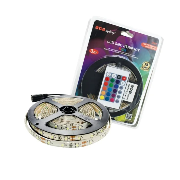 LED Strip Kits 3MKITRGB – ACA LED strip, 6 W/m, 230V AC, IP65