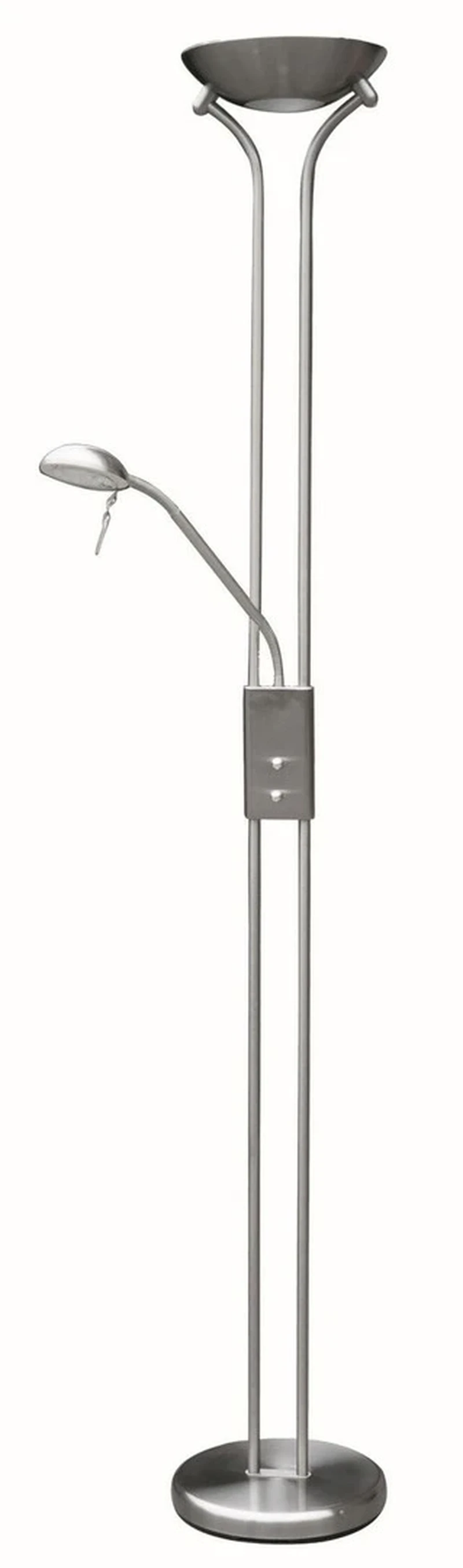 Floor Lamps Beta – floor lamp with satin chrome, Ø255mm, 230W, 2700K, dimmable