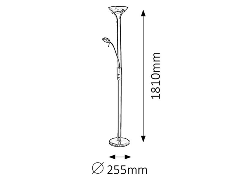 Beta – класическа лампион в бронз със стъкло/метал, Ø255мм, 28W, 2700K