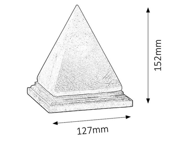 Vesuvius – salt lamp in orange with wood base, 127×152mm, E14, 2700K