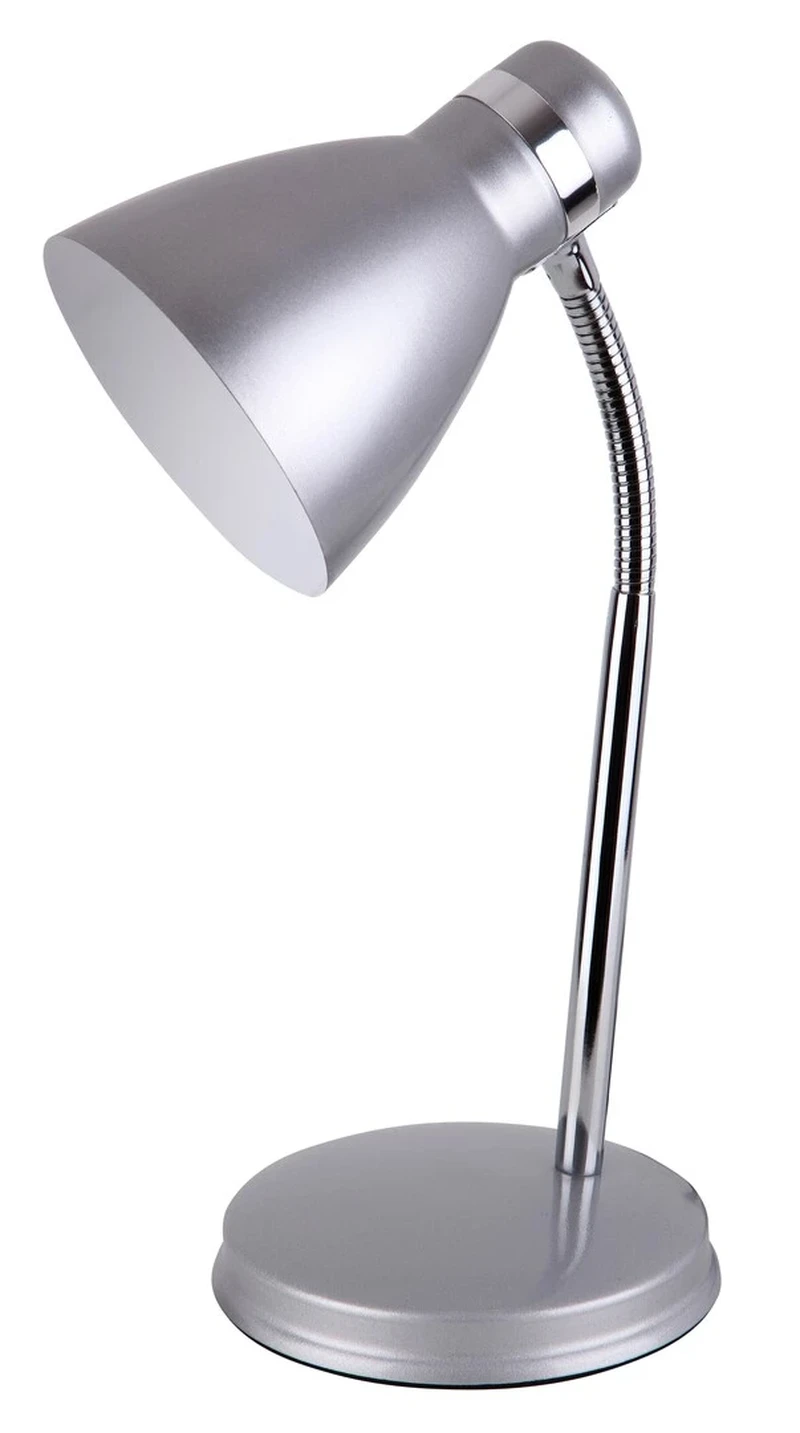 Table Lamps Patric – table lamp in silver colour, metal, 320mm, 1×E14, IP20