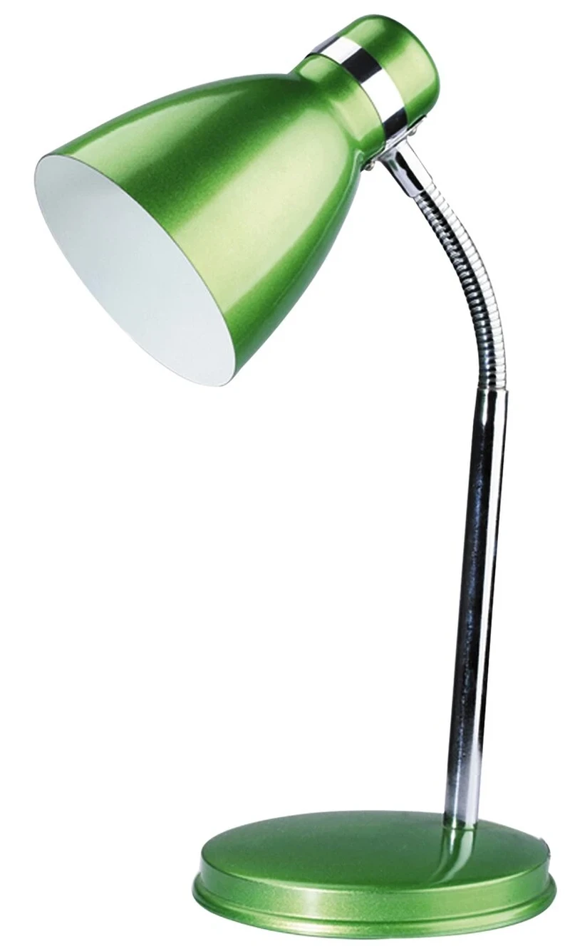 Table Lamps Patric – table lamp in green and chrome, Ø220mm, 320mm, 1×E14, IP20