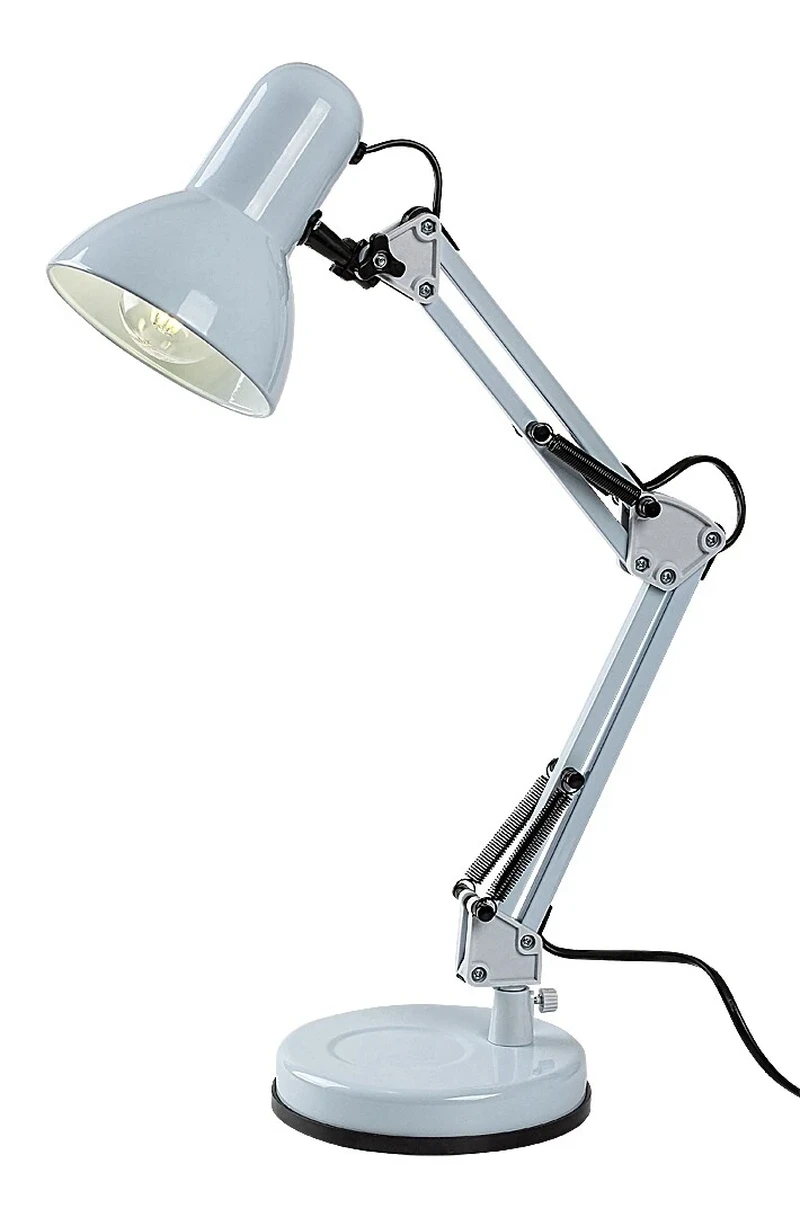 Table Lamps Samson – table lamp in white with adjustable arm, 370×490mm, 1×E27