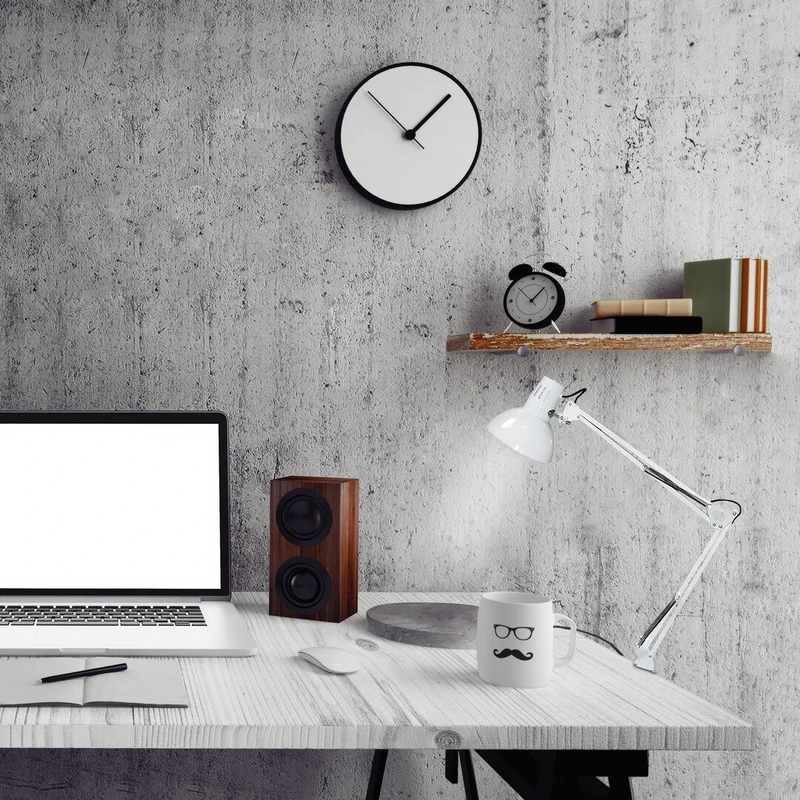 Arno – table lamp in white with adjustable arm, 700mm, 1×E27, IP20