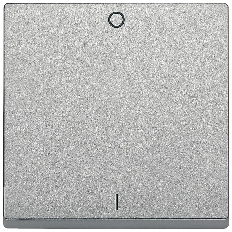 Schneider Electric Face plate for double-pole switch symbol O/I Aluminium System M - Schneider Electric Merten System M 433260