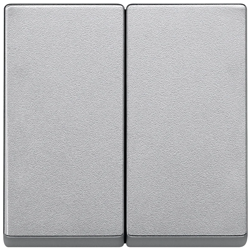Face plate for double switch/push button Aluminium System M - Schneider Electric Merten System M 433560