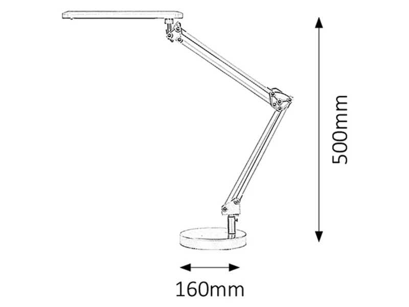 Colin – LED table lamp in white, 160×500mm, 6W, 4000K