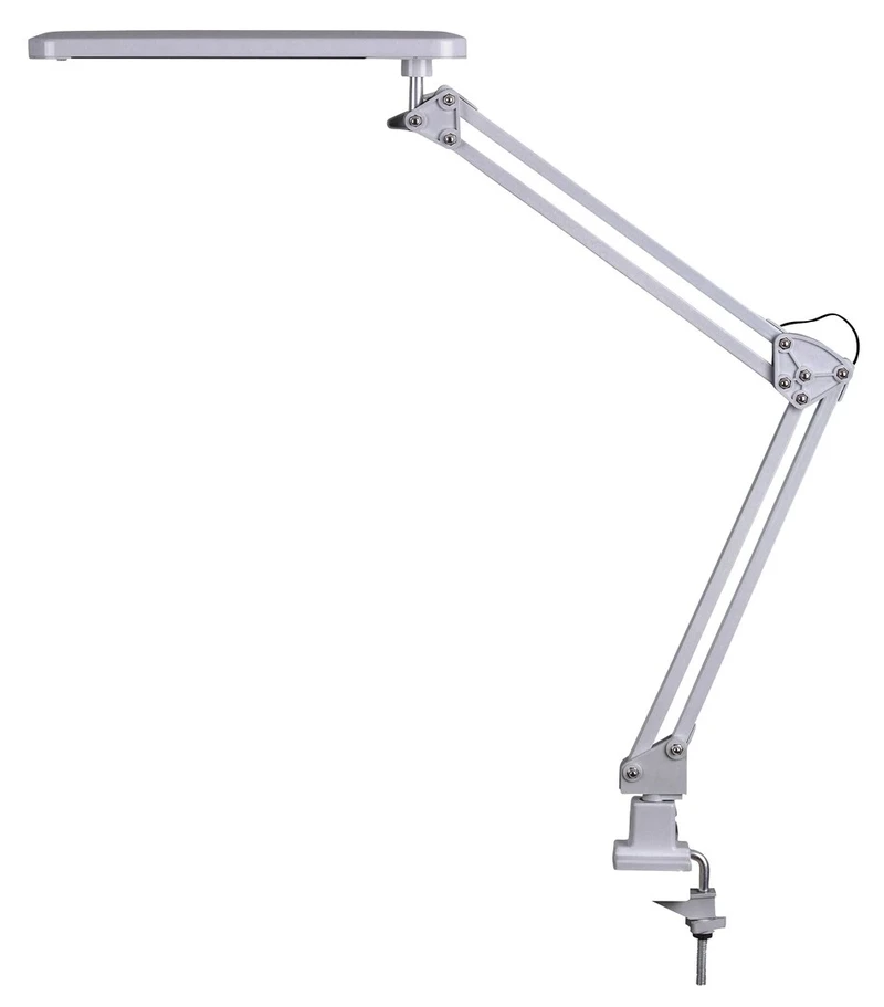 Spotlights Raul – LED table lamp in silver with clip, 500mm, 5.6W, 4000K