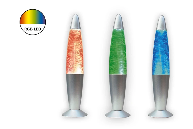 Millie – RGB decorative lamp in silver with clear glass, Ø90mm, DC 5V