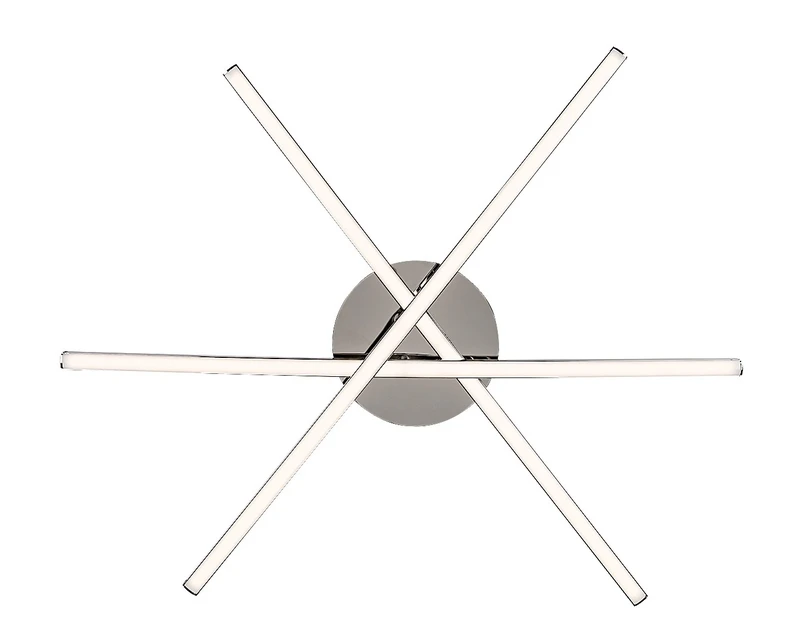 Cyclone – LED ceiling light in chrome with white shades, Ø570mm, 21W, 4000K