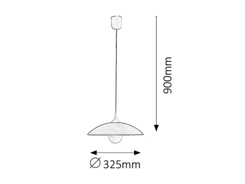 Cupola – pendant with white glass small shade, Ø325mm, 1×E27, IP20