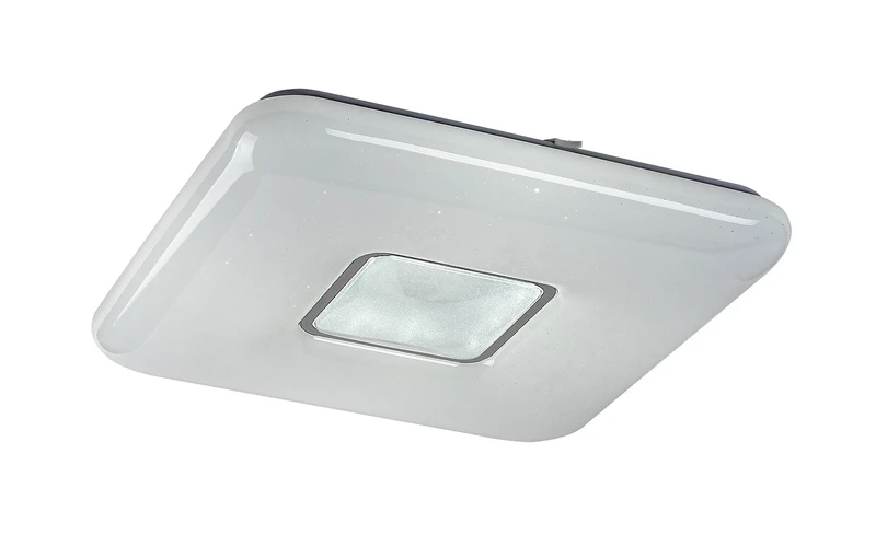 LED плафони Tayla – LED плафон в хром с бял абажур, 440×440мм, 72W, 3000-6500K