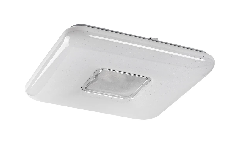 Tayla – LED плафон в хром с бял абажур, 440×440мм, 72W, 3000-6500K