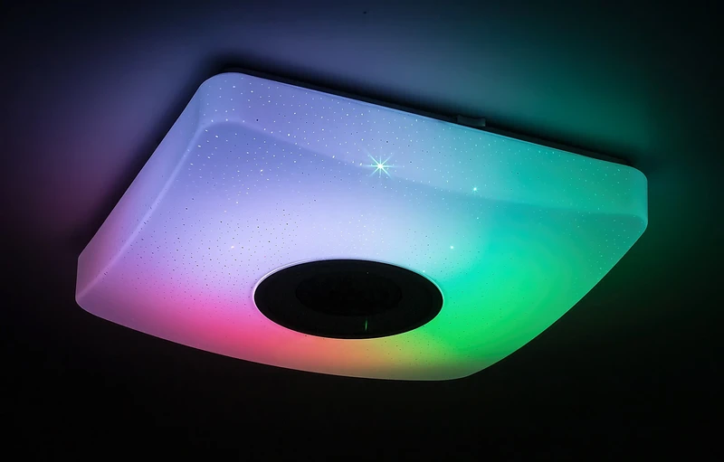 Murry – LED ceiling light in white with RGB and remote, Ø365mm, 18W, 3000-6000K