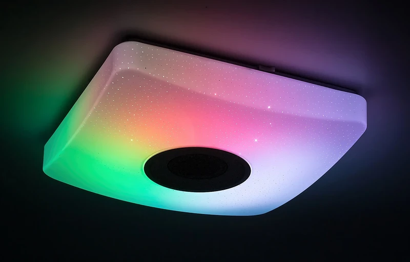 Murry – LED ceiling light in white with RGB and remote, Ø365mm, 18W, 3000-6000K