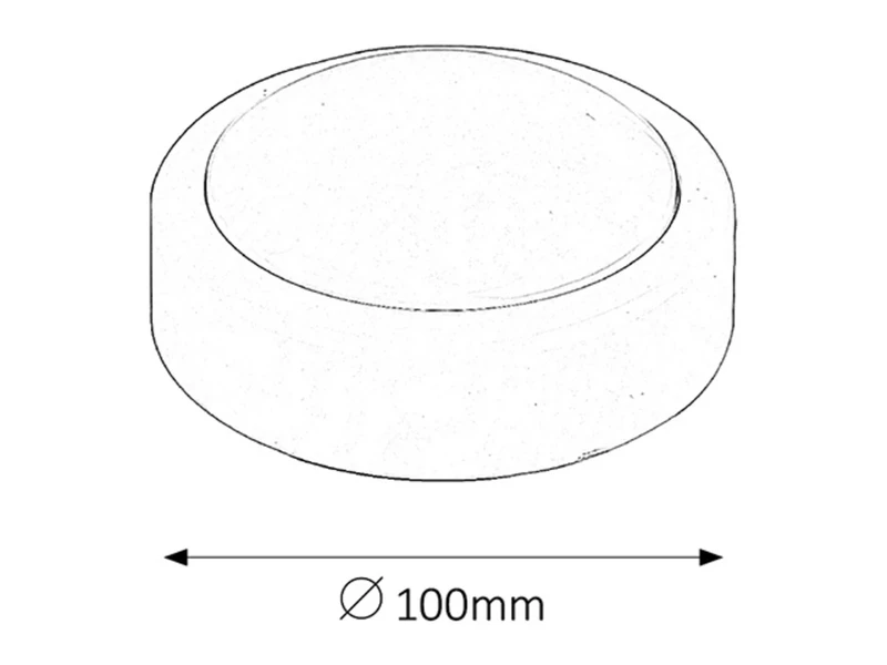 Push light – LED нощна лампа в бяло, Ø100мм, 0.3W, батерийна