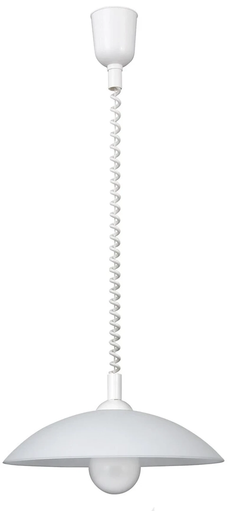 Pendant Lights Round – white pendant with glass shade, Ø400mm, 1×E27, IP20