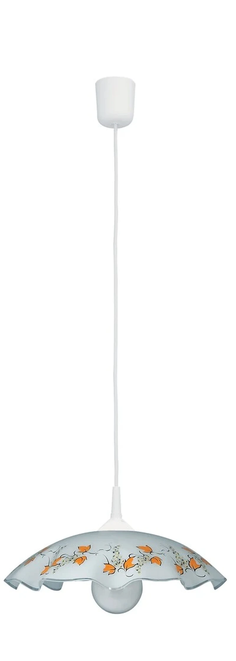 Pendant Lights Vino – classic pendant in white with wave glass shade, Ø400mm, 1×E27