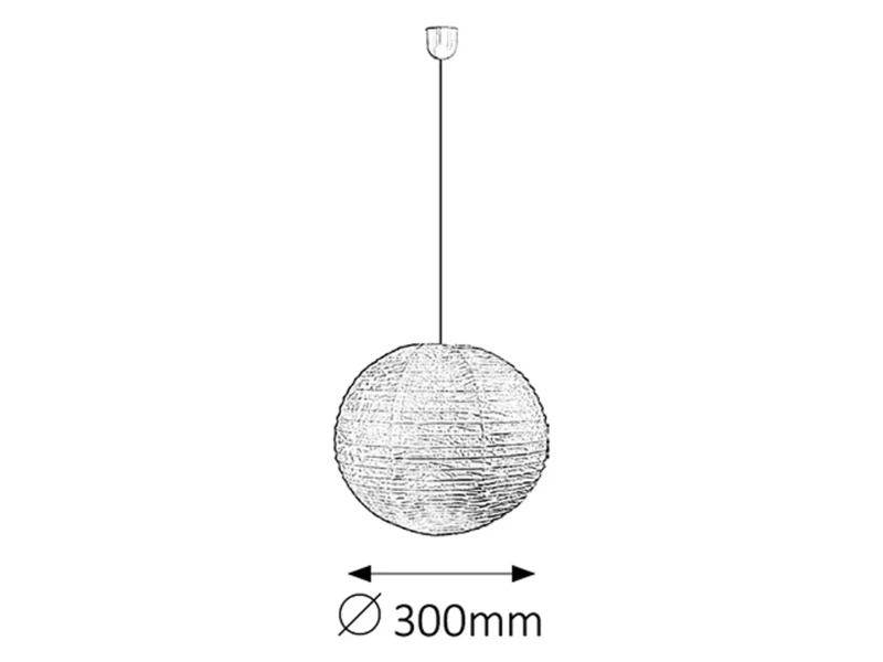 Rice – decorative shade from rice paper paper in white, Ø300mm, IP20