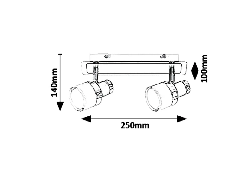 Harold – LED wall light for bathroom in black with opal glass, 250×100mm, 10W, 4000K, IP44