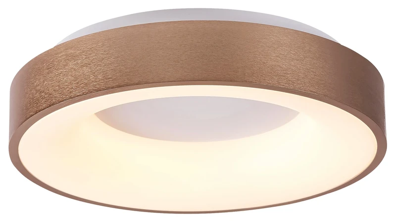 LED Ceiling Lights Carmella – LED ceiling light in gold/white, Ø380mm, 30W, 4000K
