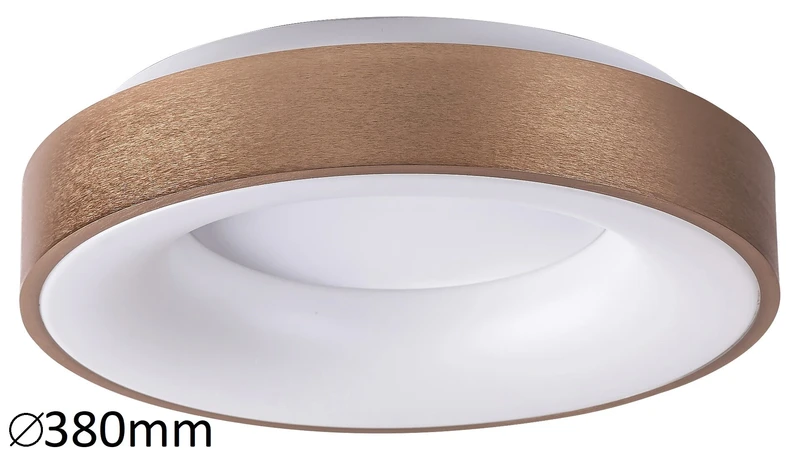 Carmella – LED ceiling light in gold/white, Ø380mm, 30W, 4000K