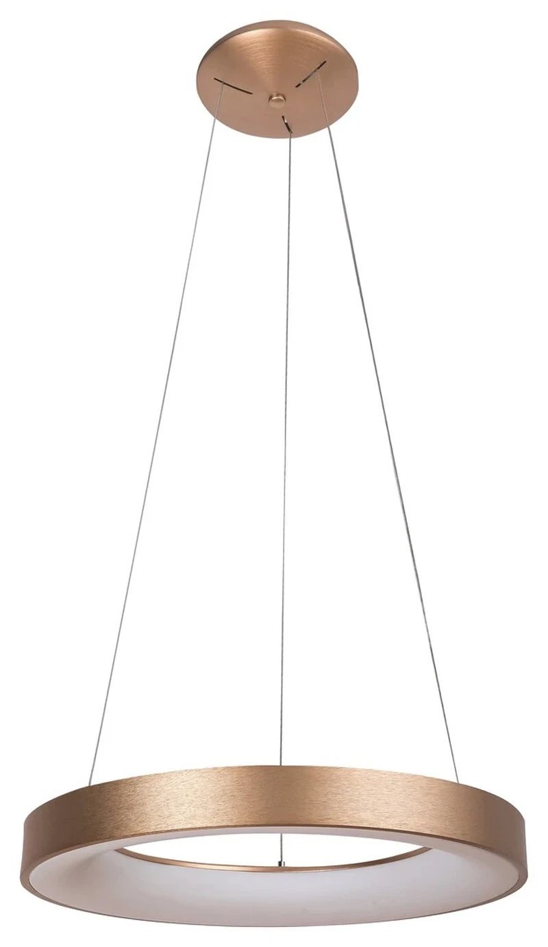 Carmella – LED pendant in gold with white acrylic shade, Ø600mm, 50W, 4000K