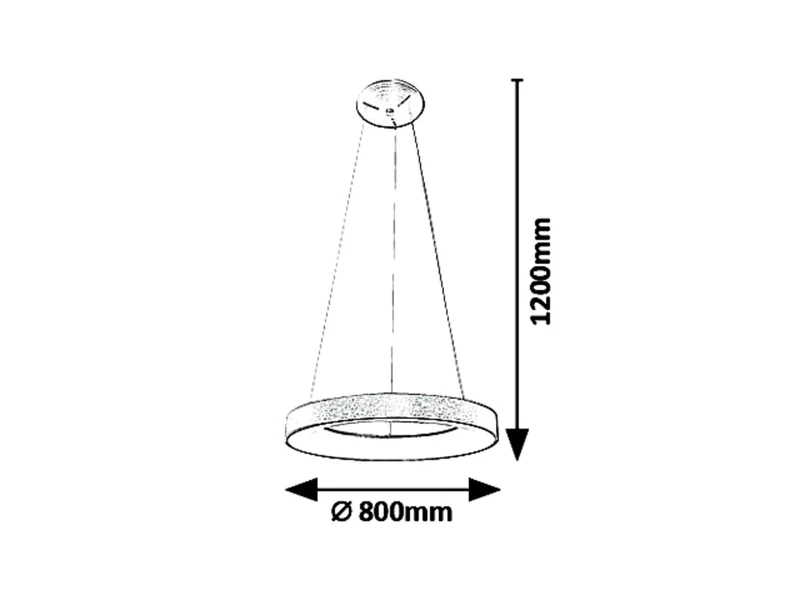 Carmella – LED pendant in gold and white, Ø800mm, 80W, 4000K
