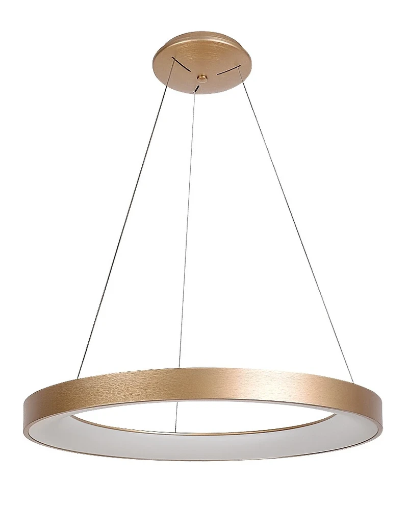 Carmella – LED pendant in gold and white, Ø800mm, 80W, 4000K