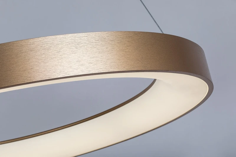Carmella – LED pendant in gold and white, Ø800mm, 80W, 4000K