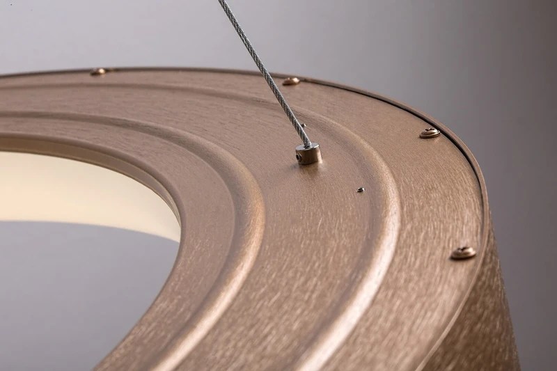 Carmella – LED pendant in gold and white, Ø800mm, 80W, 4000K