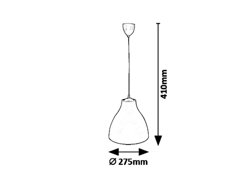 Morris – plastic pendant in white, Ø275mm, 1×E27, IP20