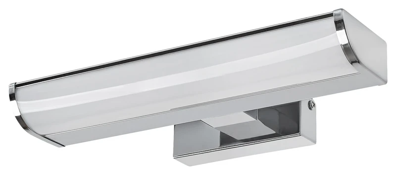 Bathroom Lighting Evron – LED wall light for bathroom in chrome with white shade, 300mm, 5W, 4000K, IP44