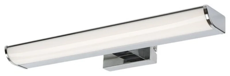 Bathroom Lighting Evron – LED wall light for bathroom in chrome with white shade, 500mm, 7.5W, 4000K, IP44