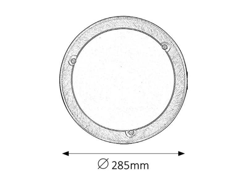 Ufo – ceiling light in bronze with white glass, Ø285mm, 1×E27, IP20