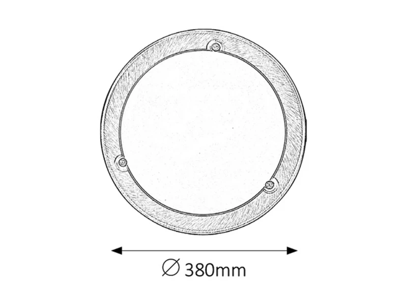 Ufo – ceiling light in bronze with white glass, Ø380mm, 2×E27, IP20