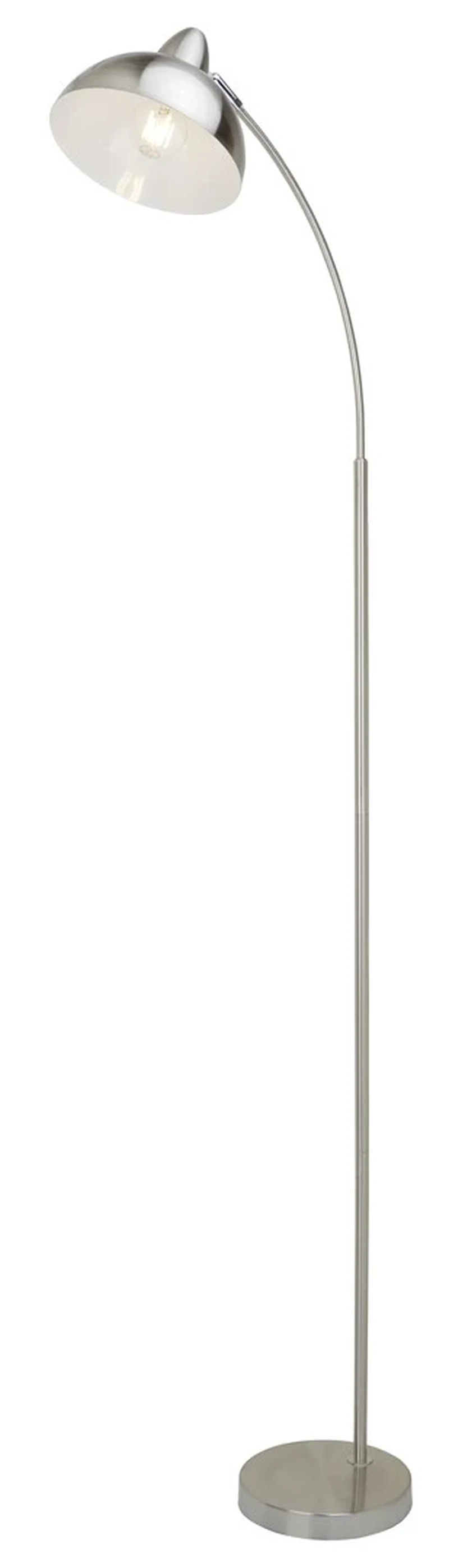 Floor Lamps Daron – modern floor lamp in satin chrome, 480×1580mm, 1×E27