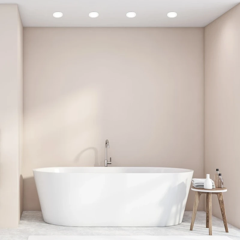 Coco – LED recessed lighting for bathroom in white, Ø85mm, 3W, 4000K, IP44