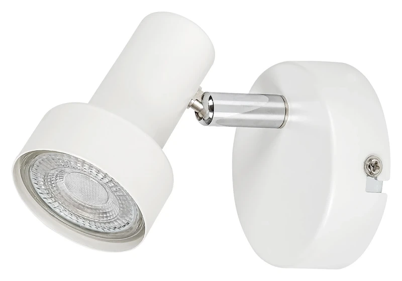 Konrad – white metal spotlight for wall, GU10, 90×90mm, IP20