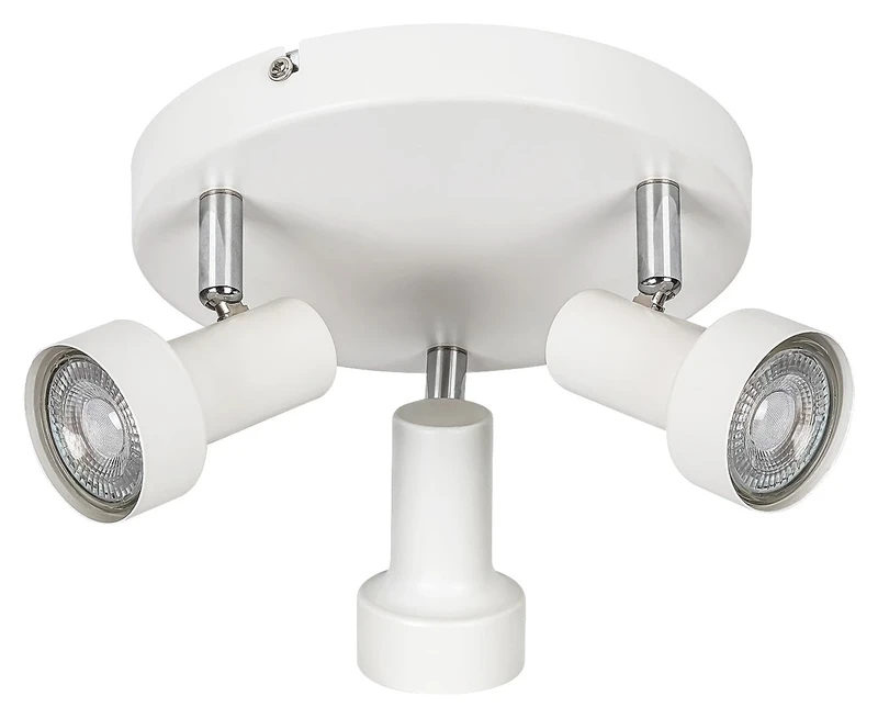 Konrad – triple spotlight in white, metal, 240×105mm, 3×GU10, IP20