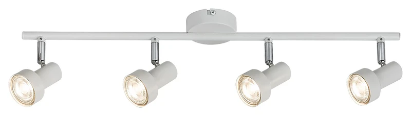 Spotlights Konrad – white spotlight with 4 luminaires, metal, 605mm, 4×GU10, IP20