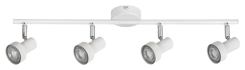 Konrad – white spotlight with 4 luminaires, metal, 605mm, 4×GU10, IP20