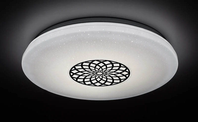 Ophelia – smart LED ceiling light in chrome/white, Ø395mm, 24W, 3000-6500K, RGB, WiFi